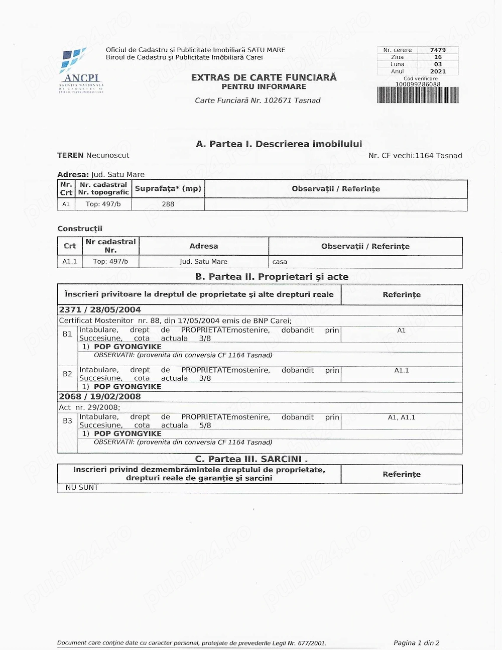 Casă de vânzare oraș tășnad jud. satu mare