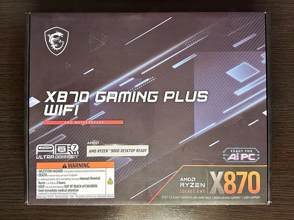 Placă de bază MSI X870 Gaming PLUS WIFI (Socket AM5) - Nouă, la cutie