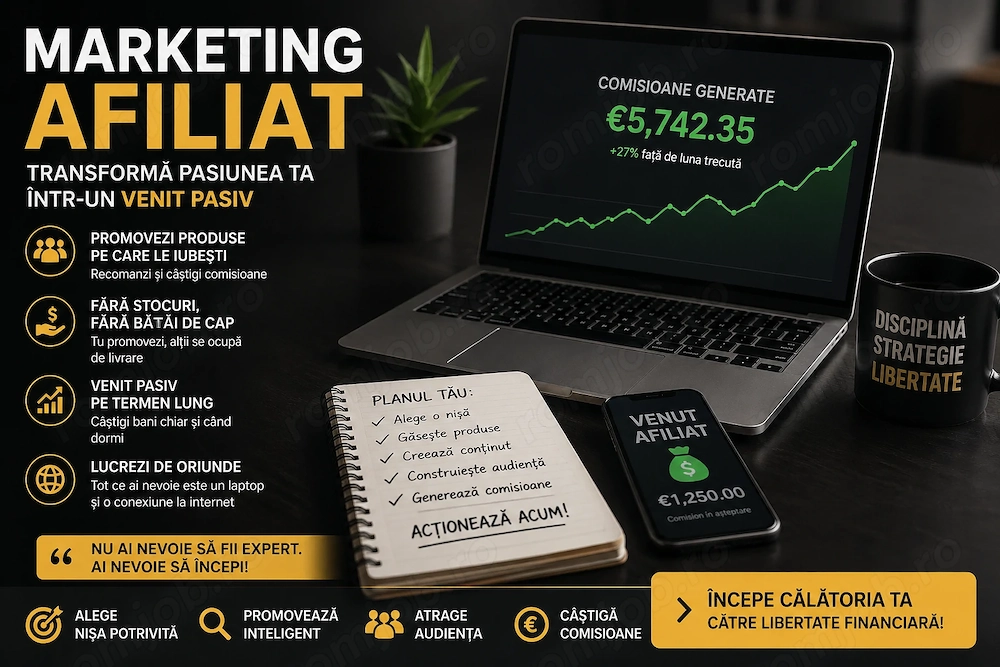 Part time & Marketing Afiliat - de la 10 pana la 1000 de lei pe lun .