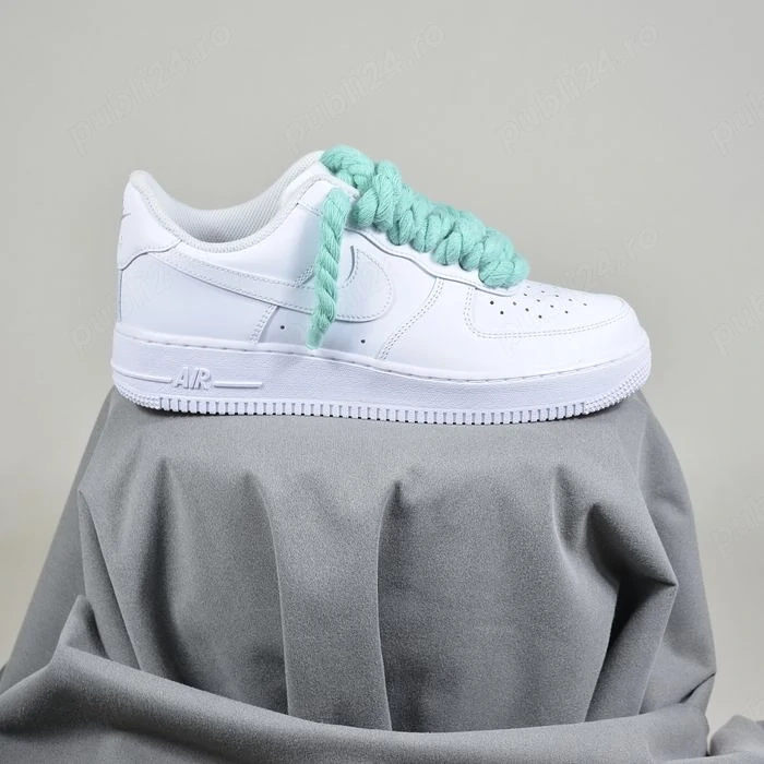 Pantofi Sport Air Force 1 Low Custom Rope Laces Turcuoaz-Original