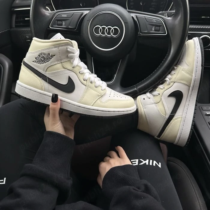 Pantofi Sport Air Jordan 1 Mid Coconut Milk- 100% originali