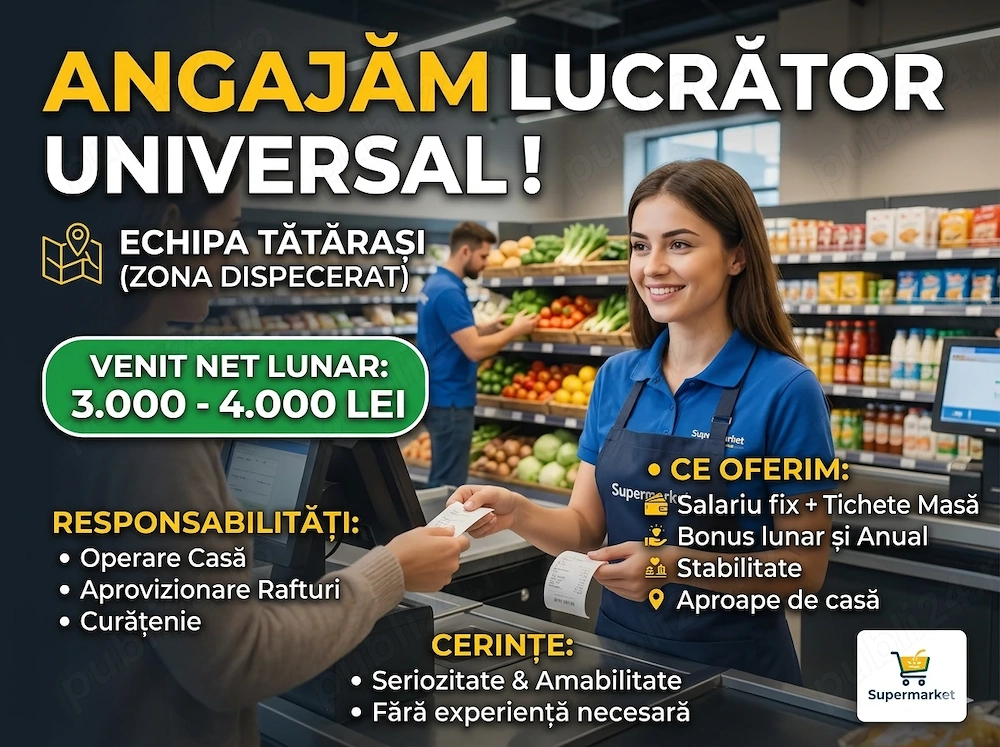 Lucrator Universal - Magazin supermarket Iasi