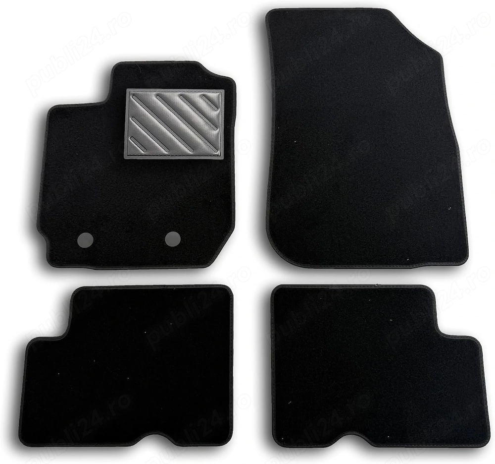 Covorașe Auto Dacia Duster I 2015–2017 – Cauciuc Antiderapant, Protecție Călcâi, Fixare Sigură | Set