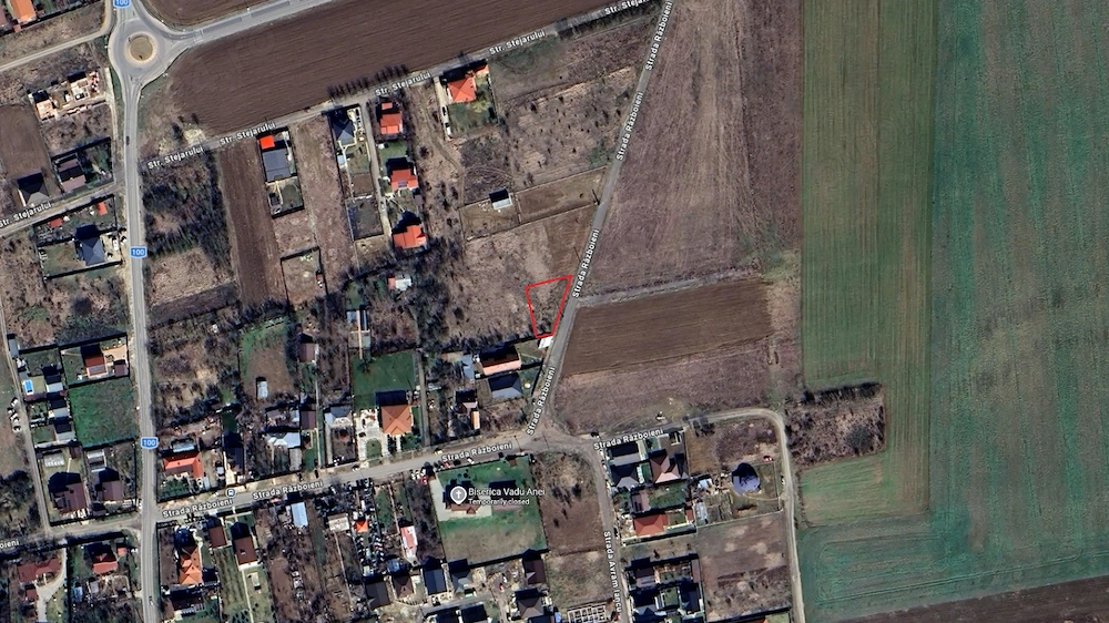 Teren intravilan Vadu Anei, deschidere dublă rară 37m + 27m