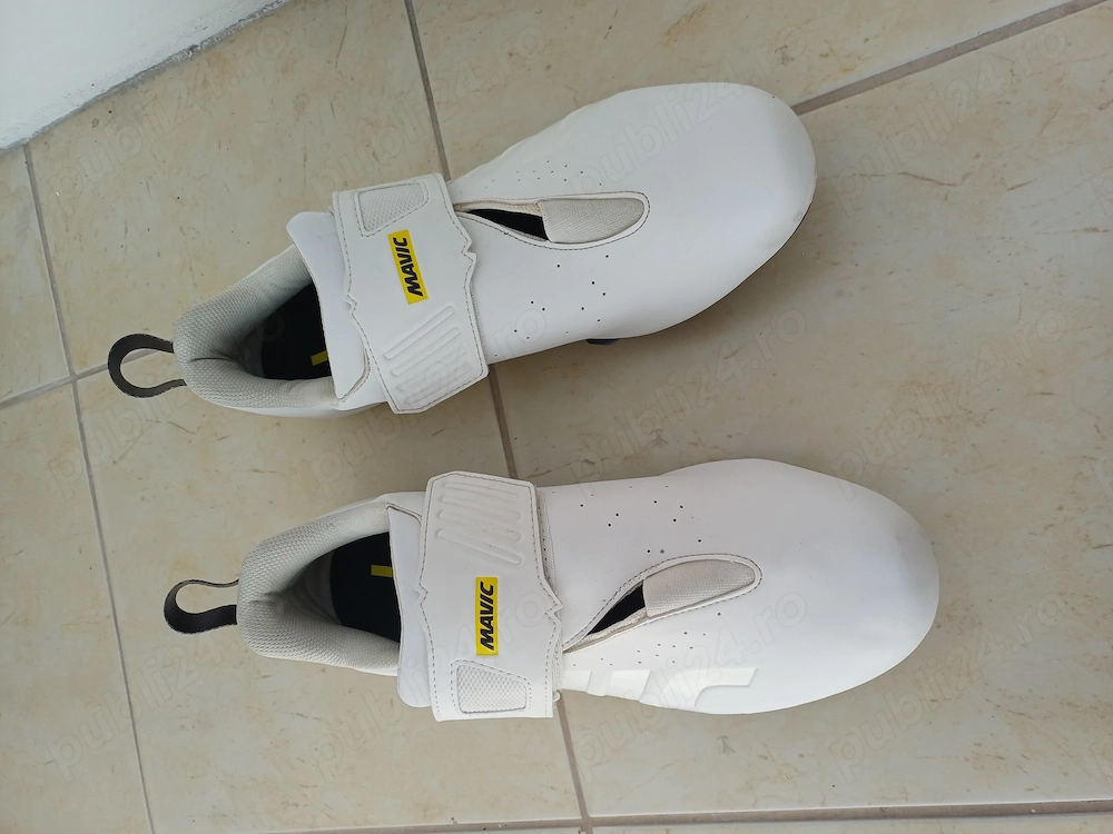 Pantofi triatlon   triathlon  ciclism | Mavic Cosmic Elite Tri Alb | 46 2 3
