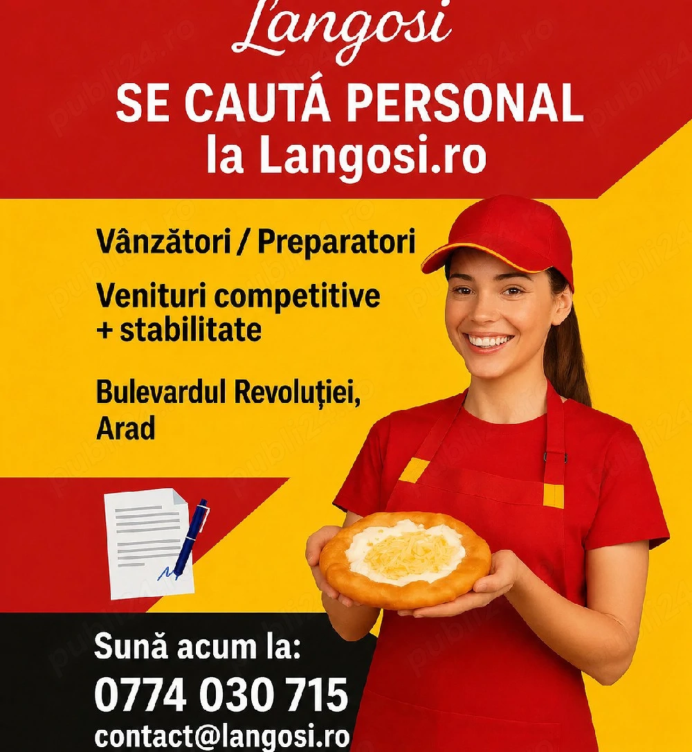 Angajăm personal Langosi.ro preparator 