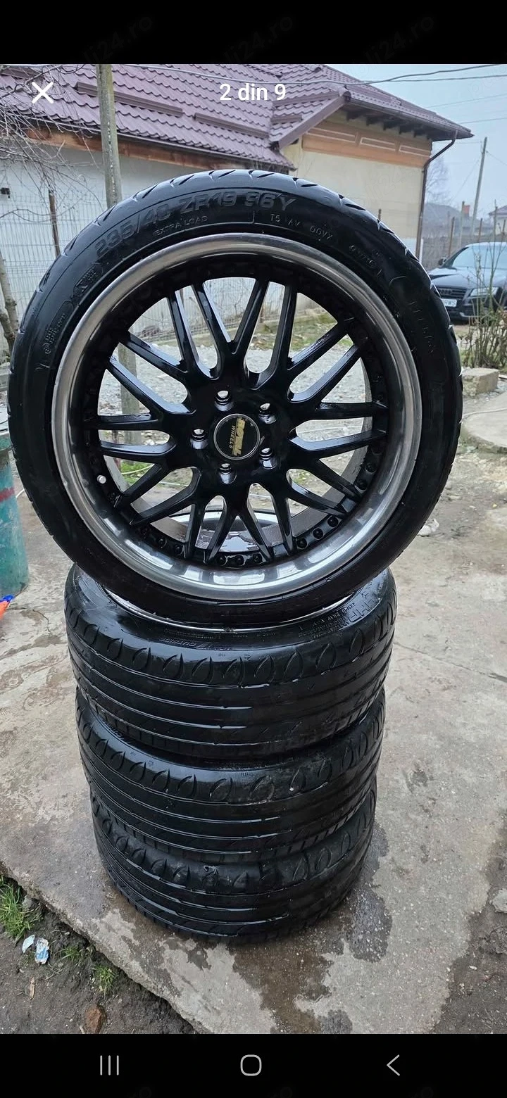 Jante Royal Wheels 235 40 ZR19 cu buza cauciuc SERBRIG