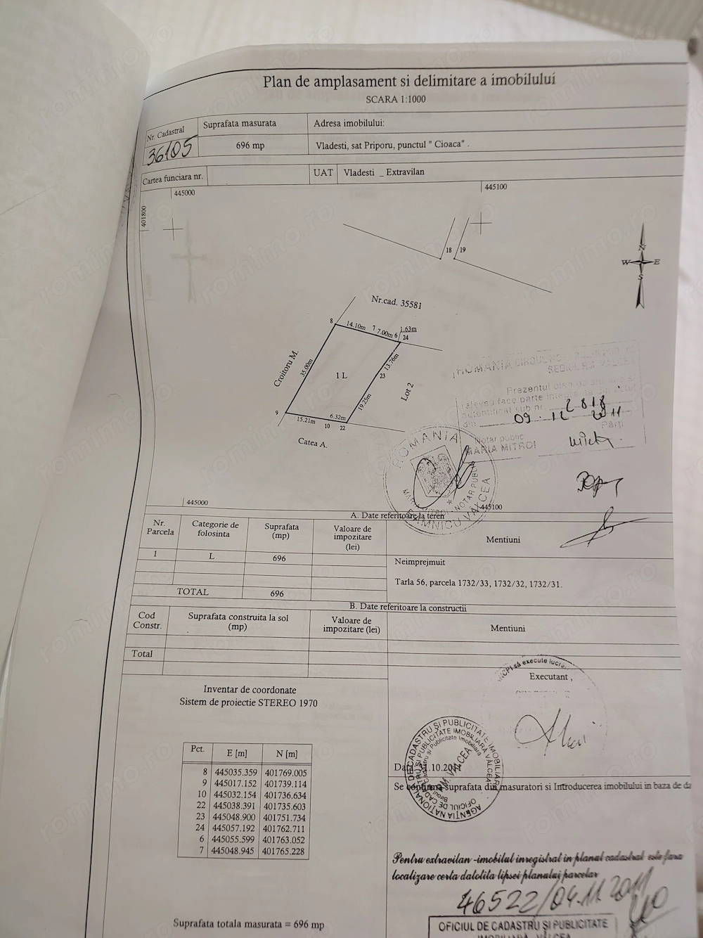 Vand teren Vladesti la 3 km de Ramnicul Valcea