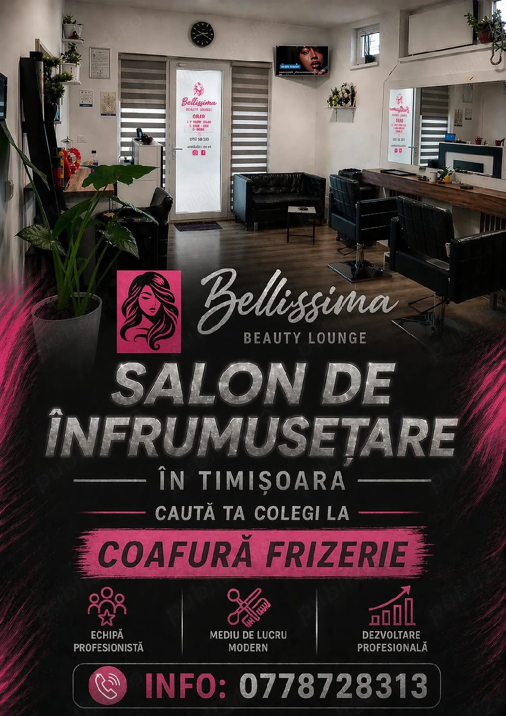 Salon de infrumusetare in continua dezvoltare cauta colegi!