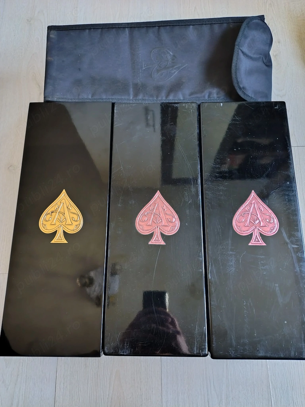 Cutii lacuite de Armand de Brignac "Ace of Spades" champagne 1.5l