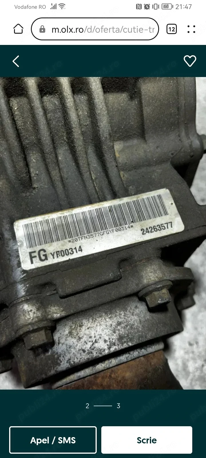 Grup față Chevrolet Captiva,motor 2,2 manual 
