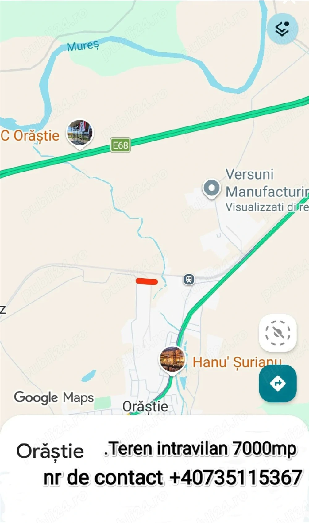 teren de vînzare (30 euro mp).