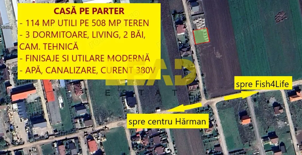 De vanzare casă, în Hărman, 114 mp utili, COMISION 0%