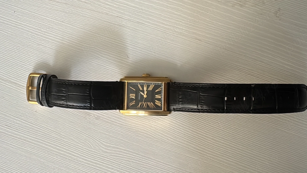 Ceas Fossil Carraway FS6091 - Elegant, Stil Retro, Curea Piele Neagră