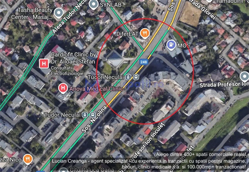 Spatiu comercial Iasi Nicolina vad intens, 40mp, benzinaria Mol