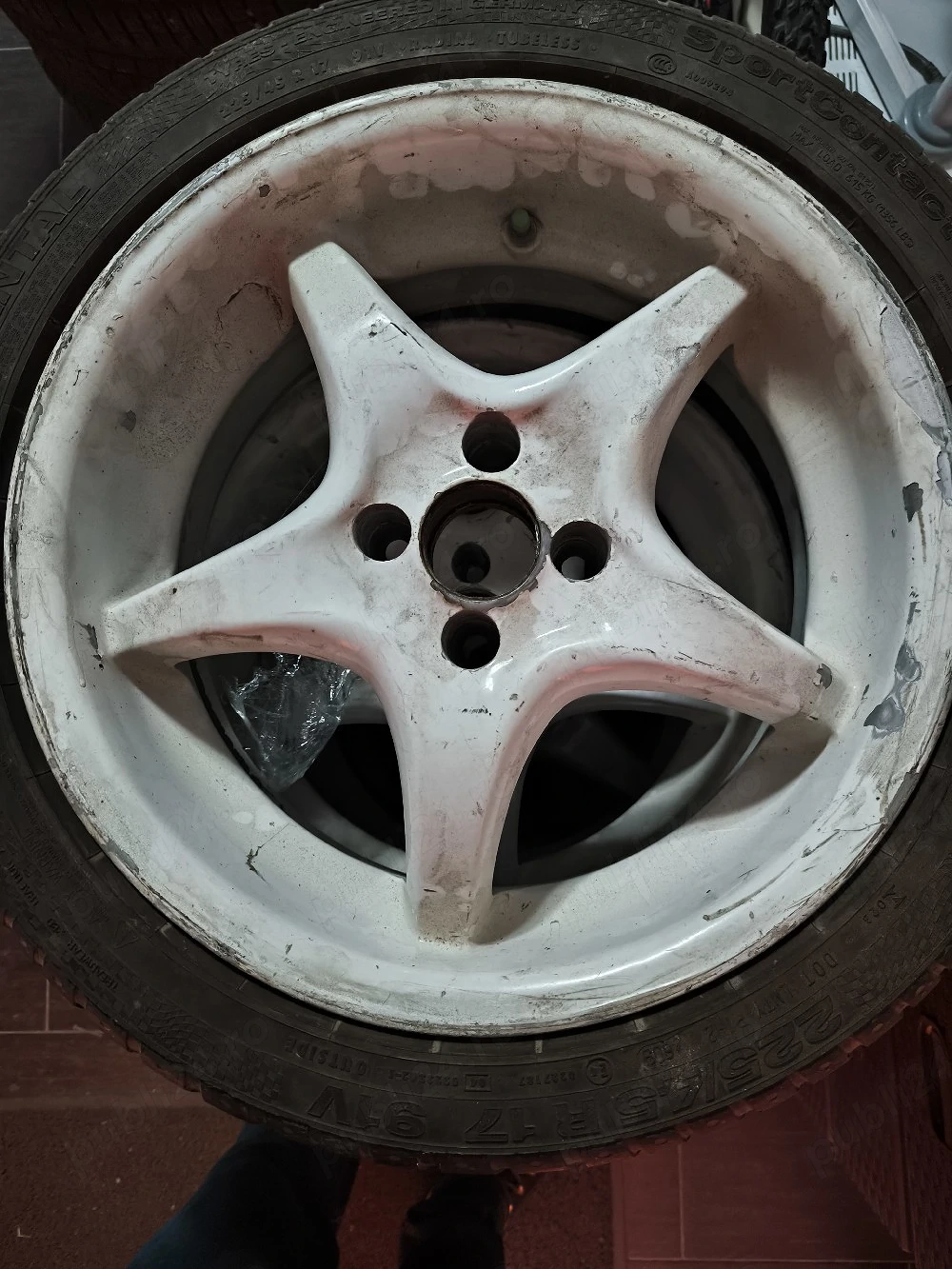 Jante 4x100 R17 ET35 7.5J Gume Vară Continental 225 45 R17