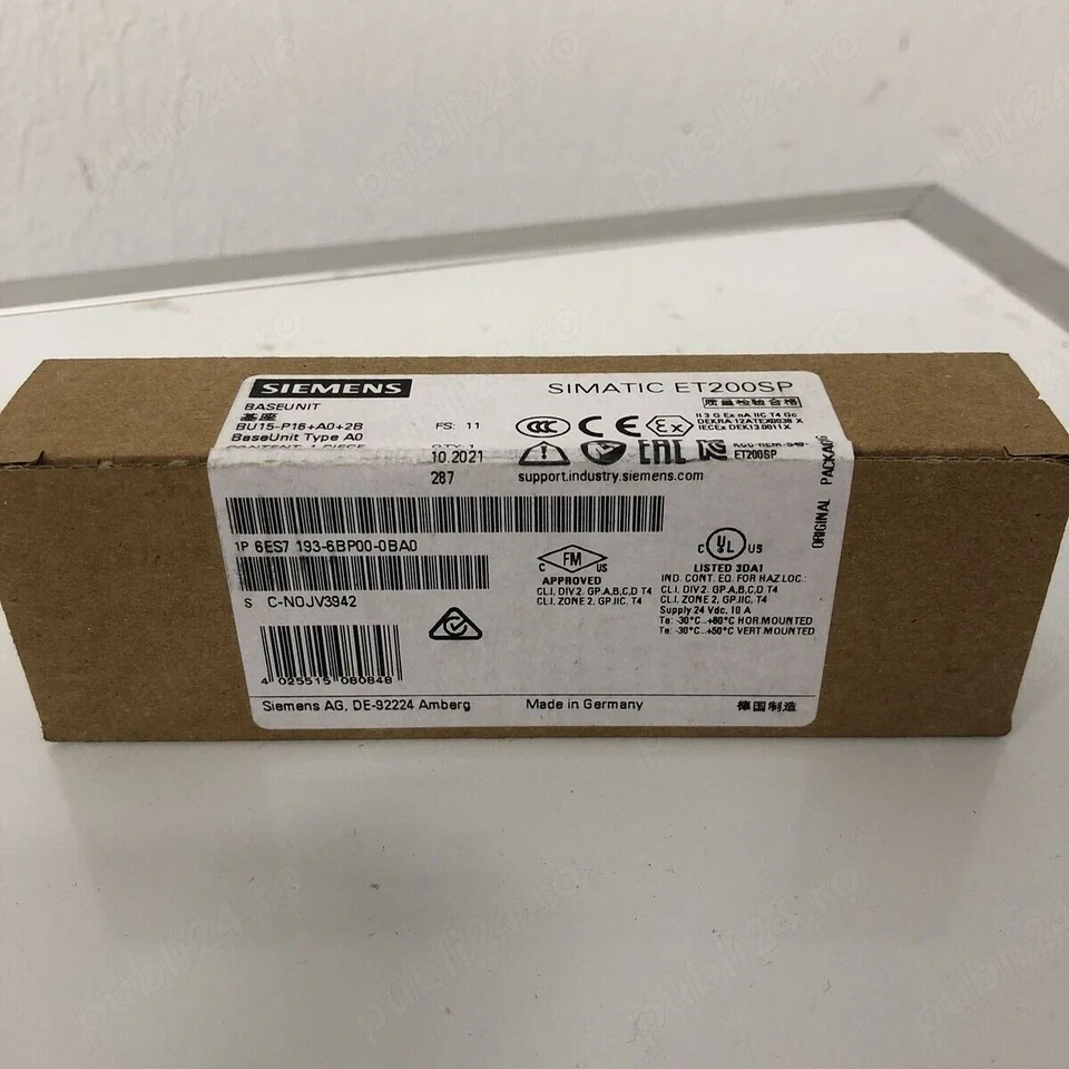 Modul unitate de bază Siemens ET200SP nou 6ES7193-6BP00-0BA0 193-6BP00-0BA0