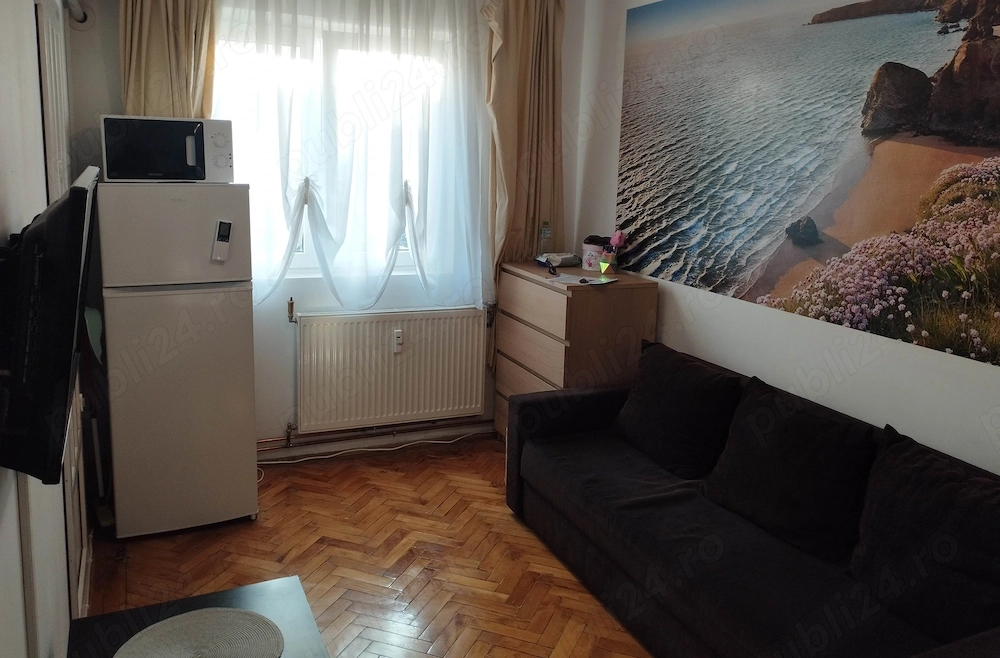 Particular inchiriez garsoniera mobilata la 150m metrou Piata Sudului