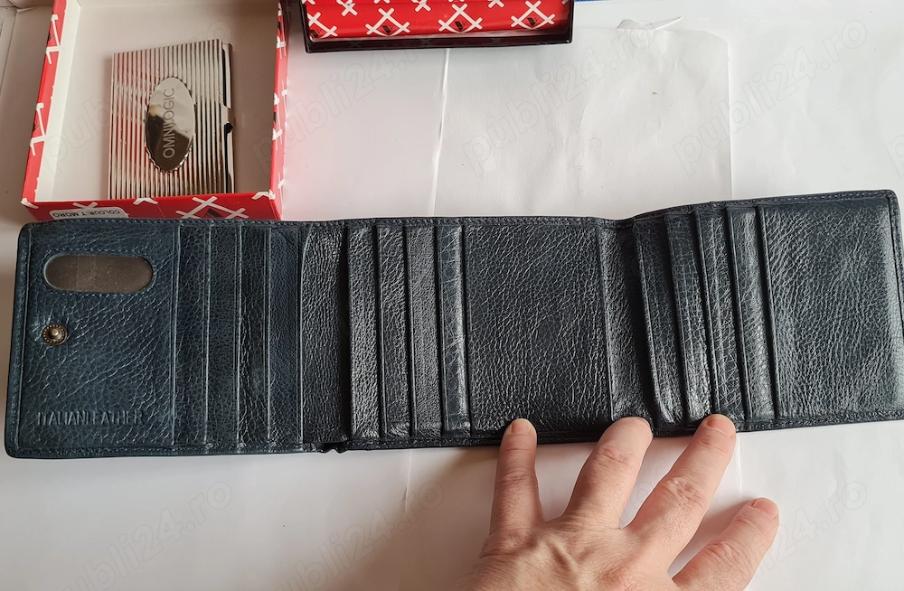 Portofel Italian Leather pentru bărbați + Bonus