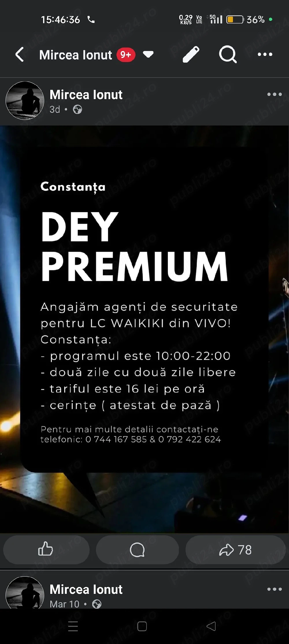 Agenti de securitate pentru Vivo Constanta 