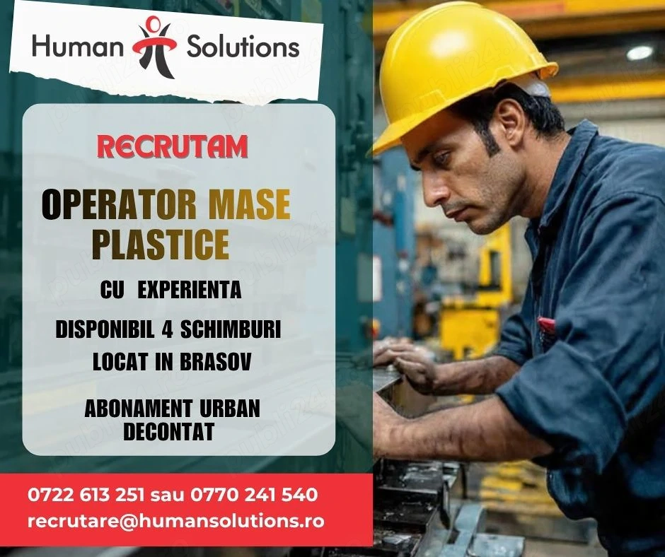 Operator Mase Plastice - in Mun. Brasov
