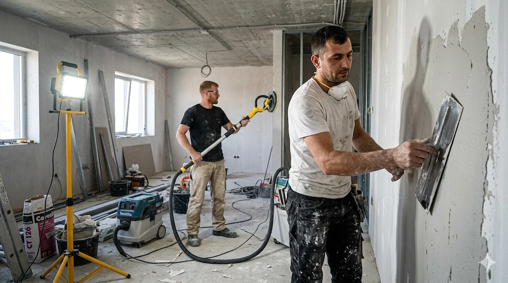 Caut colegi la finisaje (glet manual + șlefuit mecanizat)