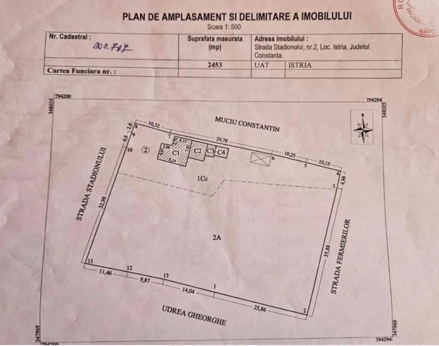 Casă bătrănească renovata cu teren de 2439 mp în Istria, județul Constanța