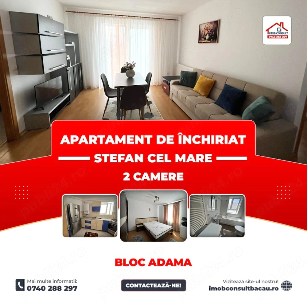 Eleganță și Confort în Complexul ADAMA   Apartament 2 Camere de Închiriat! CE1609