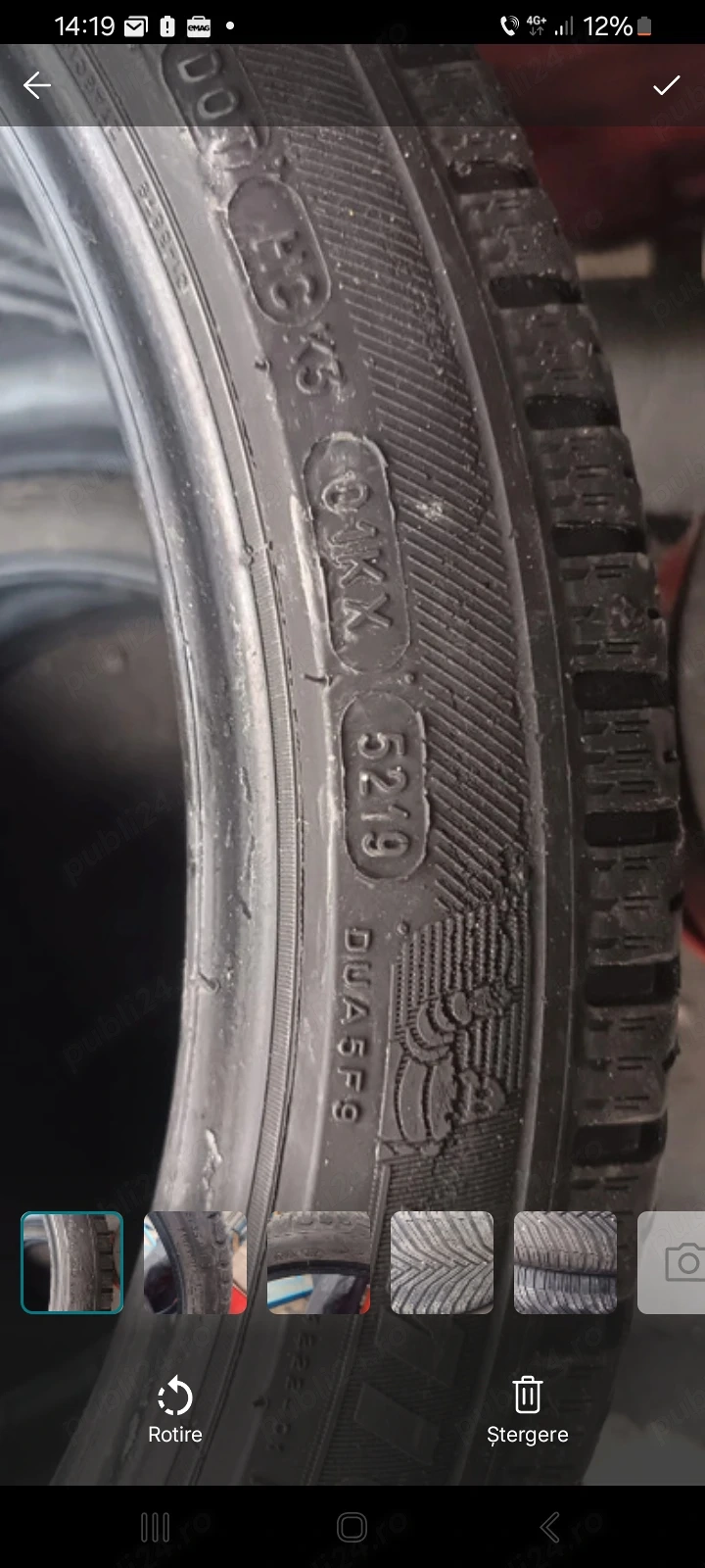 Vând set 4 anvelope foarte bune