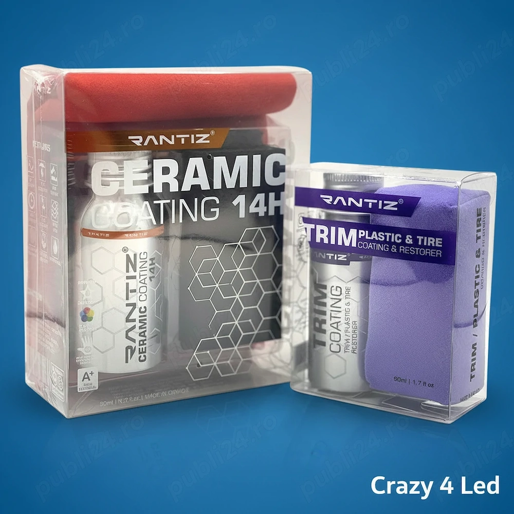 Protectie ceramica RANTIZ (Canada) – pentru caroserie, sticla, plastic, cauciuc si piele 14H-20H