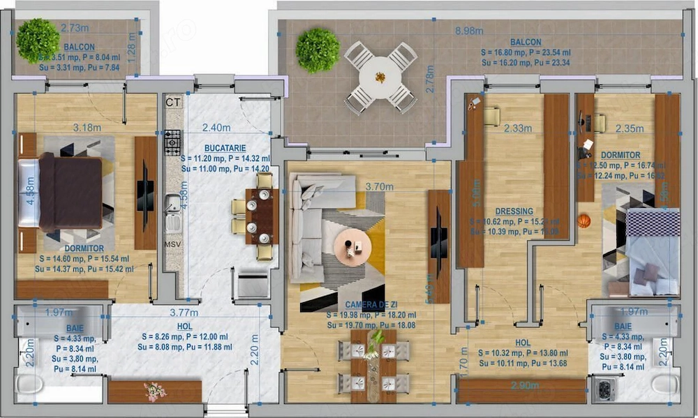 Apartament 4 camere Theodor Pallady