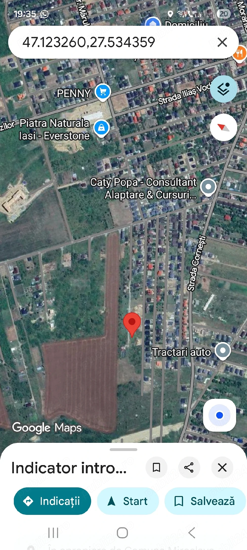 Teren intravilan de vânzare   Valea Adâncă, Strada Minerva (Miroslava, Iași)
