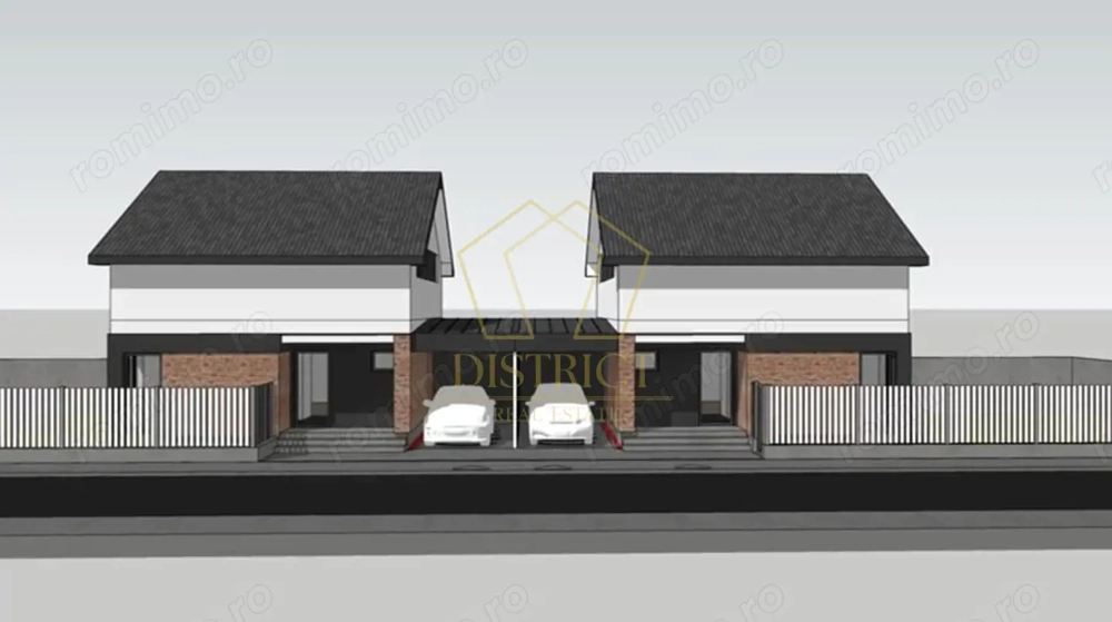 Duplex cu 4 camere, despărțit prin camera tehnica  | Mosnita Veche