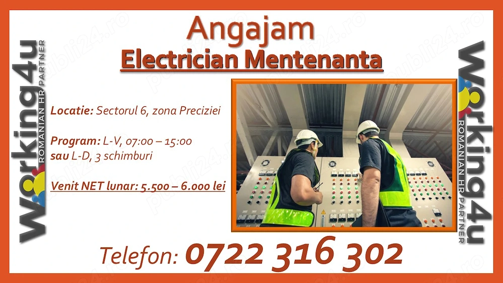 Electrician Mentenanta Termocentrala