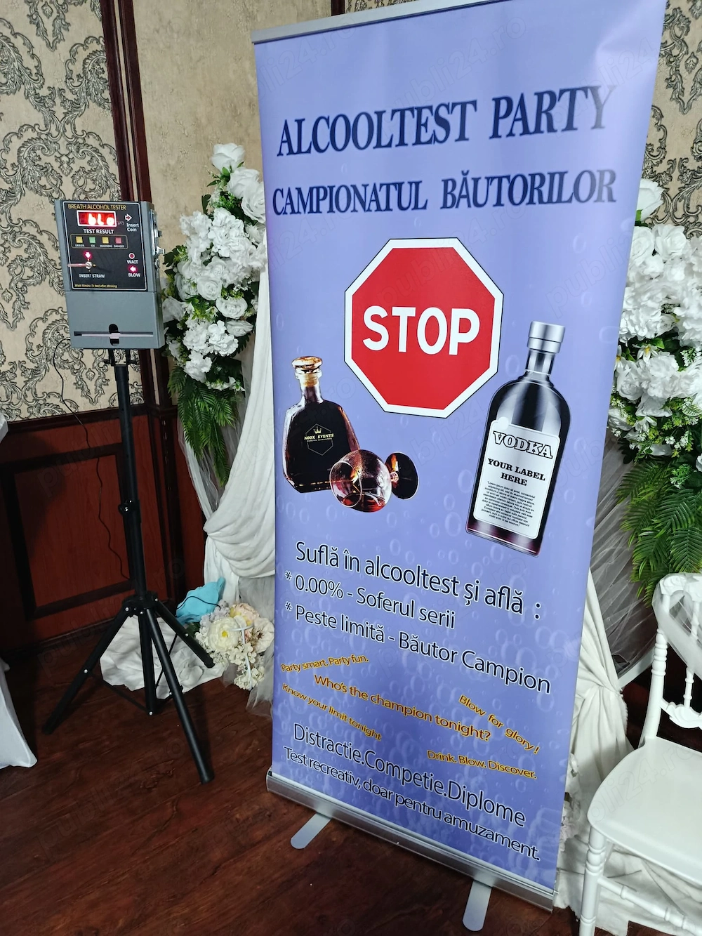 Alcool tester - nunta, botez si petreceri private