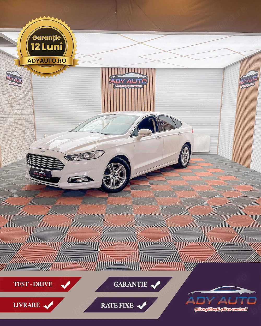   FORD MONDEO 2,0 Diesel . 150 Cp . Euro 6 . CUTIE AUTOMATA  Rate fixe Garantie 12 luni Buy-Back 