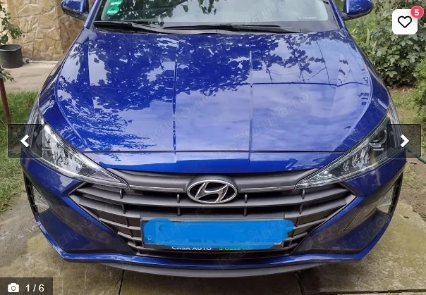 Hyundai Elantra, an fabricatie 2019, 1.6 benzina, 75.xxx km reali, UNIC PROPRIETAR ROMANIA