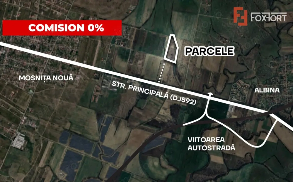 Comision 0% Parcele de vanzare cu toate utilitatile - Mosnita Noua