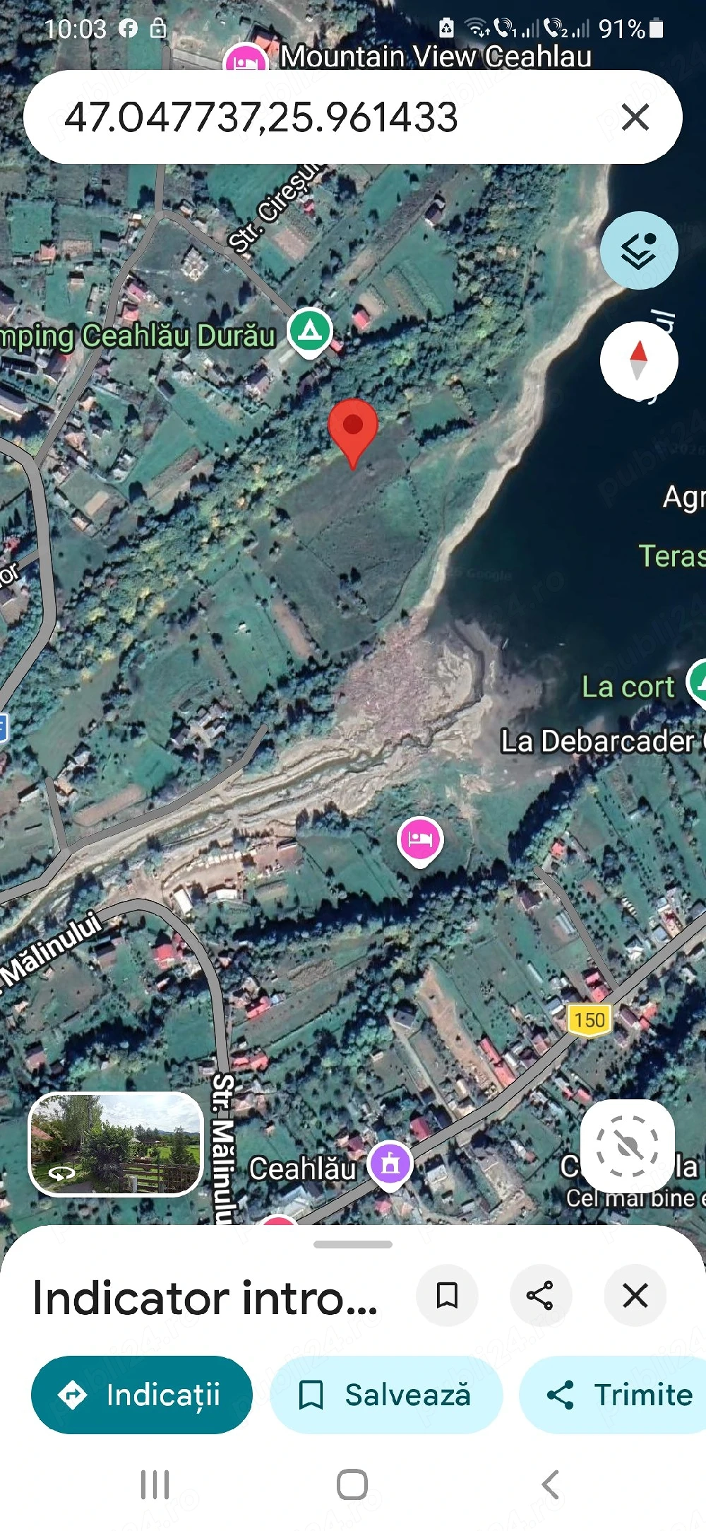 vând teren intravilan 700 mp în com.Ceahlău zona malului lacului Bicazvizavidedebarcader.Ceahlău.Cea