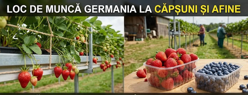 Urgent la  cules de afine și capsuni 