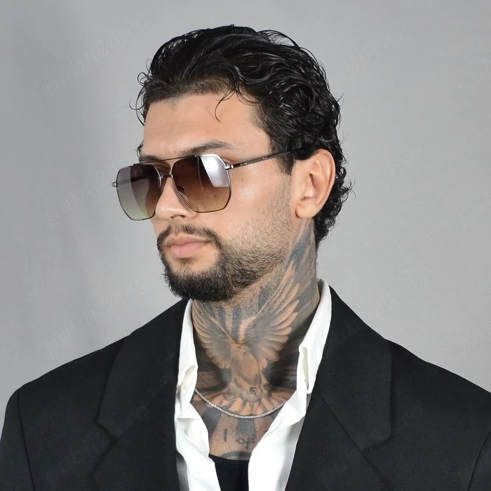 Ochelari Barbati Aviator Polarizati Uv Gun Grey