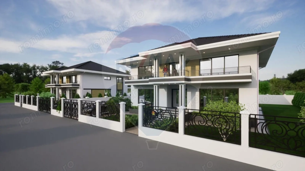Vilă modernă P+1 în Ghimbav | 330 mp utili | Teren 815 mp - la roșu
