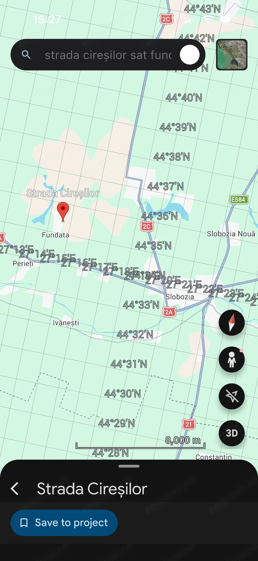 Vând Teren 2400mp Slobozia la 15 min în sat Fundata Perieti Ialomița 