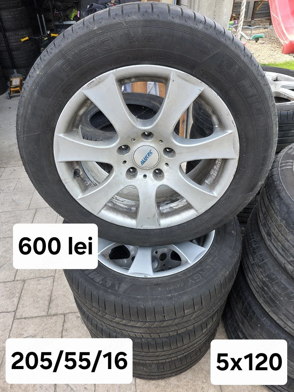 Set 4 jante aliaj 5x120 BMW / INSIGNIA cu anvelope vara 205/55/16