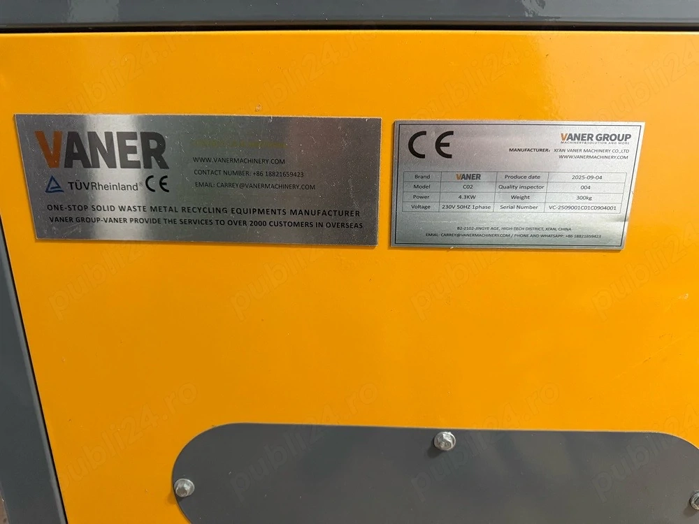 Utilaj de macinat si separat cupru VANER CO2