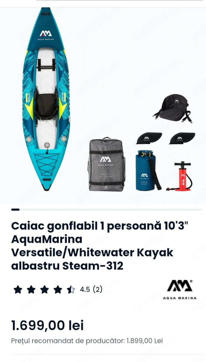 Caiac gonflabil steam 312