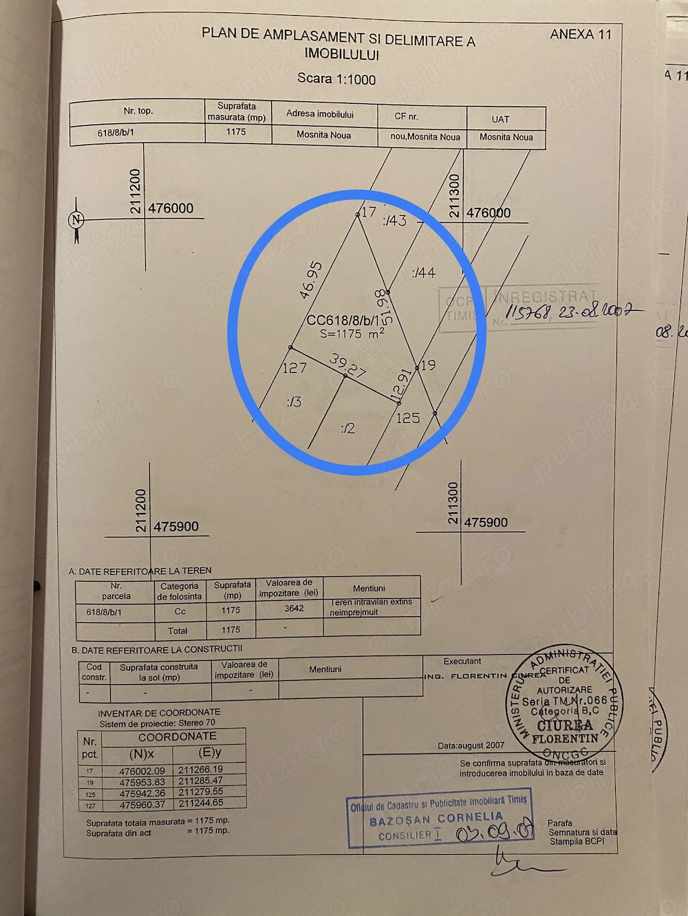 Teren generos pentru casă cu livadă sau duplex triplex
