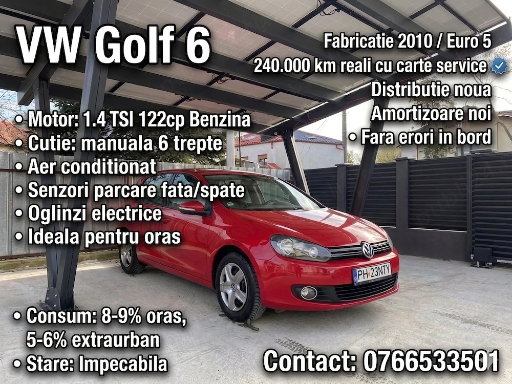 VW GOLF 6 1.4 tsi 122cp benzina 2010