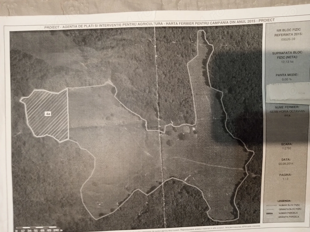 Vand 1,25 hectare teren extravilan cu 10.000 euro