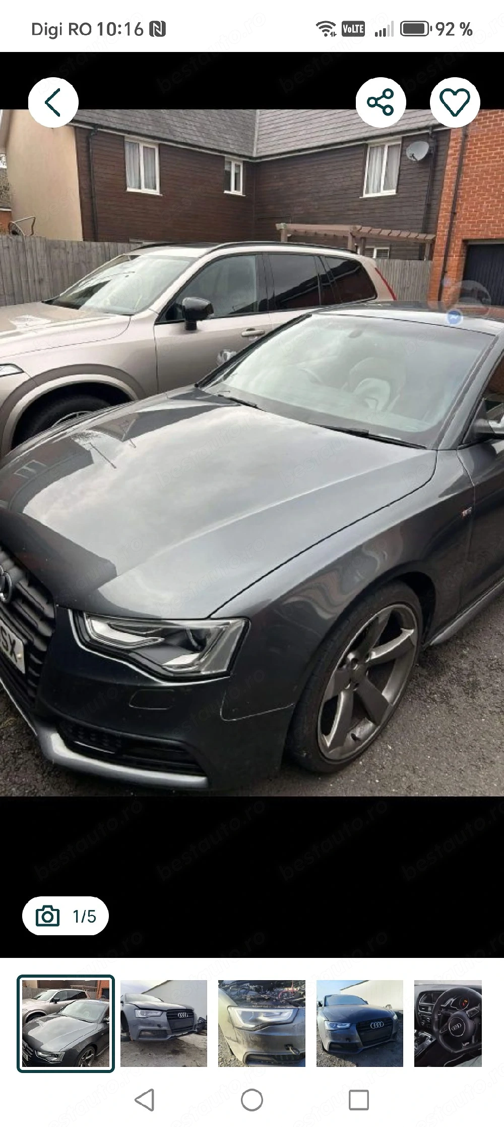 Capota audi a5 an 2014